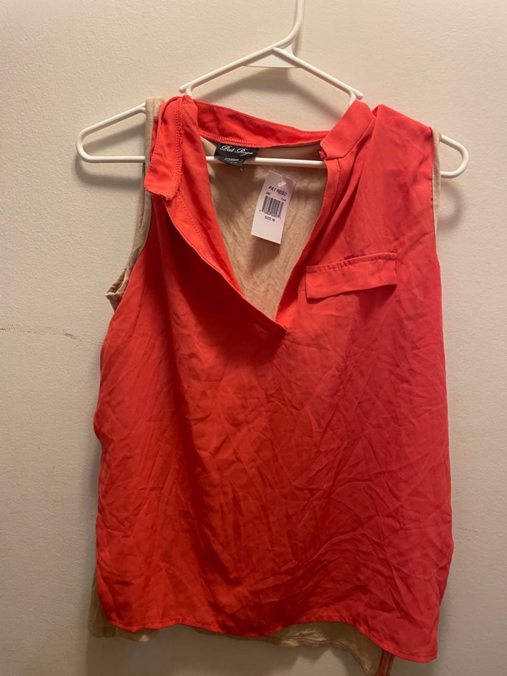 Petite Sophisticate Red V-Neck Sleeveless Camisole